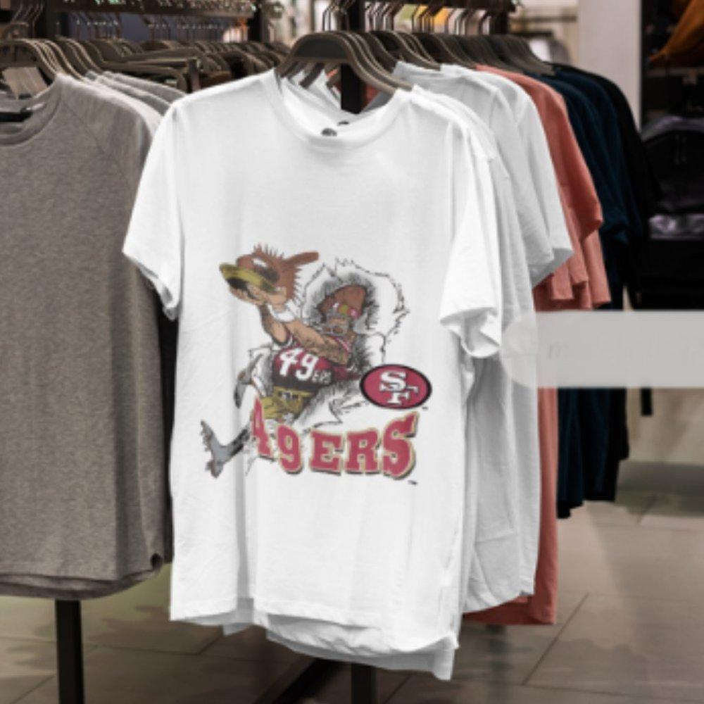 Tee 90S San Francisco 49Ers Nutmeg - T Shirt Sf 49Ers Tee
